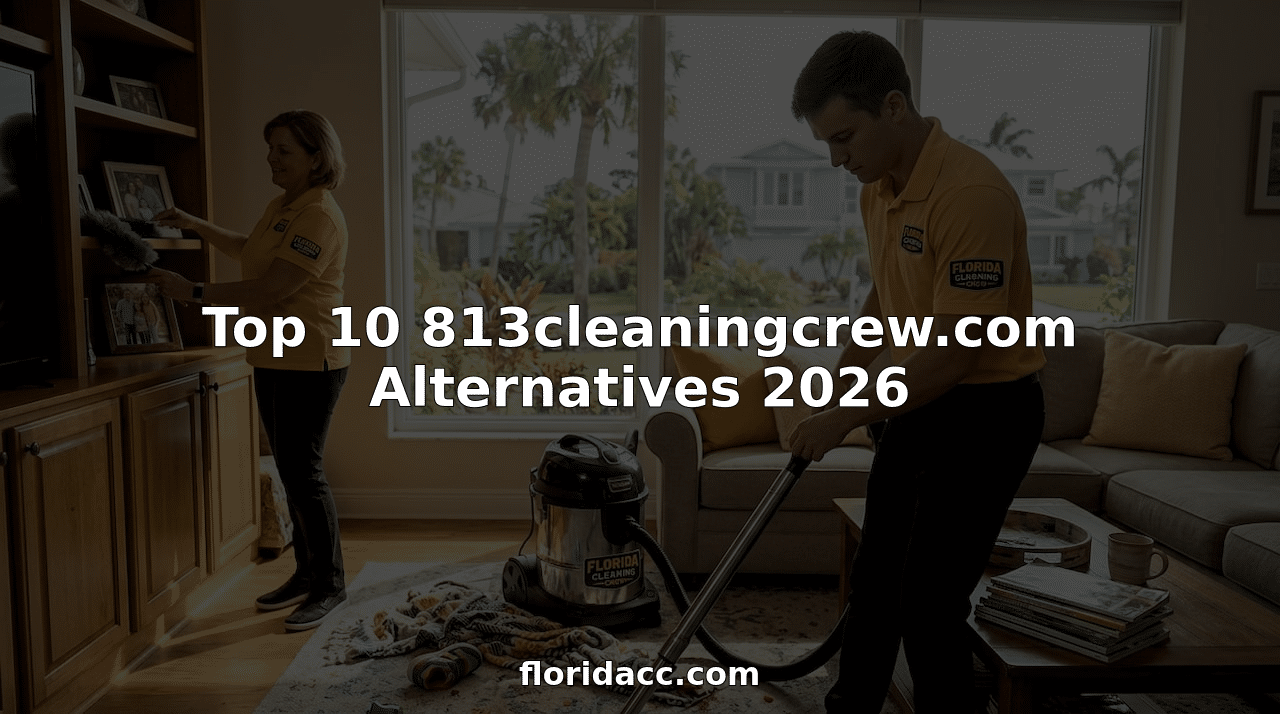 Cleaning crew working in a sunlit Tampa Bay living room