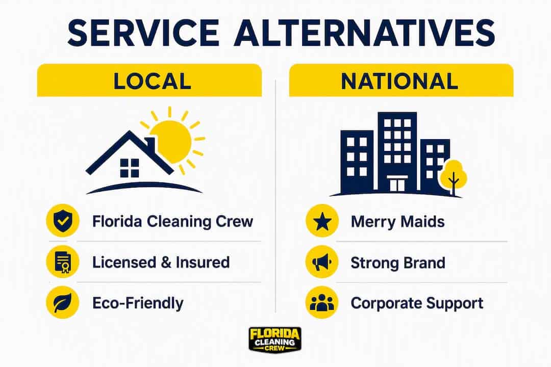 Infographic comparing local and national cleaning services
